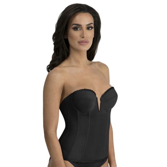 Dominique Black Strapless Full Length Corset 36D NWT - Picture 3 of 5